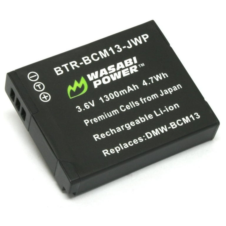 Replacement Battery for Panasonic DMW-BCM13E Digital Camera 1300mAh, 3.7V, Li-Ion Replacement Battery for Panasonic DMW-BCM13E Digital Camera 1300mAh, 3.7V, Li-Ion